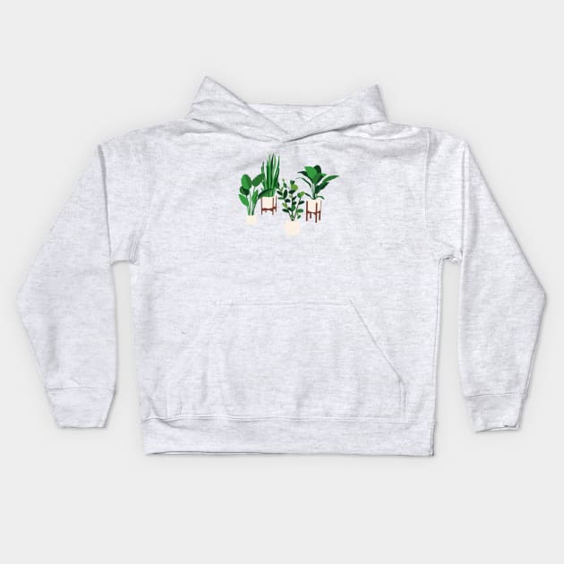 My houseplants Kids Hoodie by THESOLOBOYY